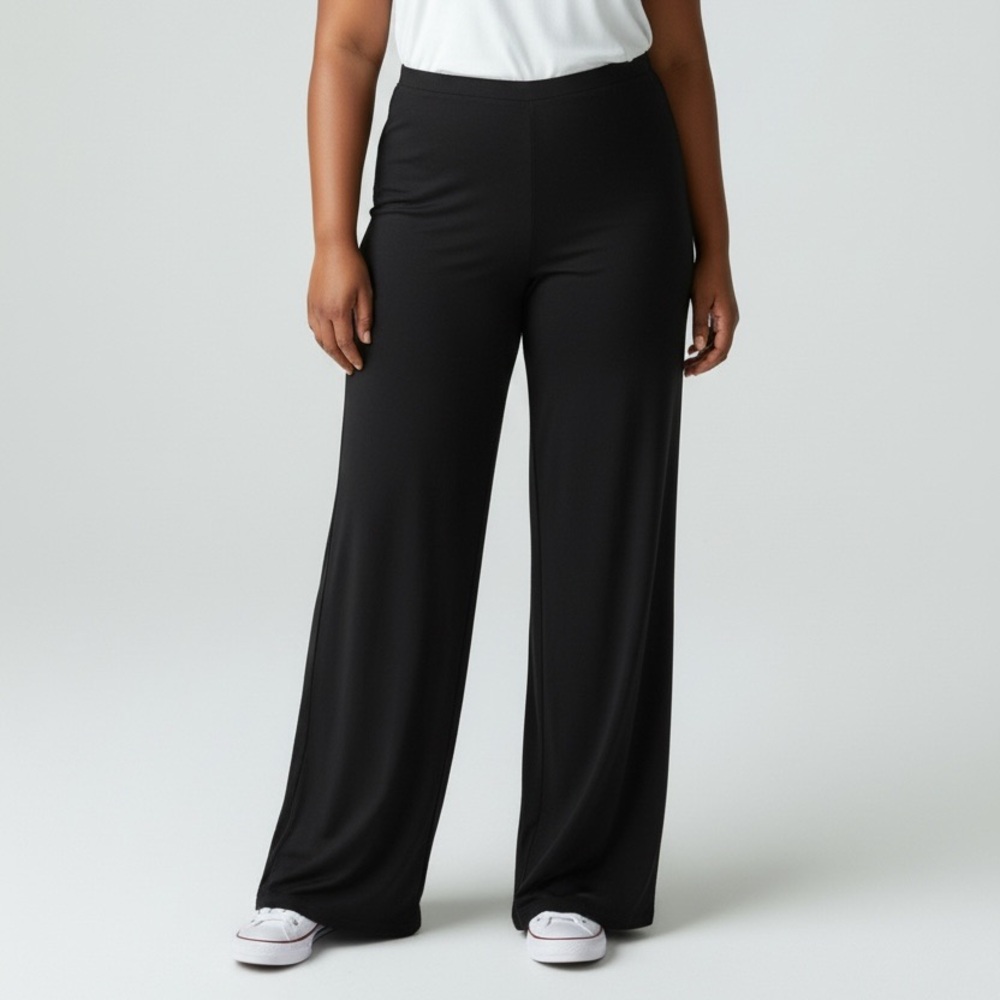 Naked wardrobe wide leg lounge pants ladies size 2X black - Picture 1 of 10